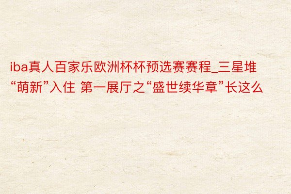iba真人百家乐欧洲杯杯预选赛赛程_三星堆“萌新”入住 第一展厅之“盛世续华章”长这么